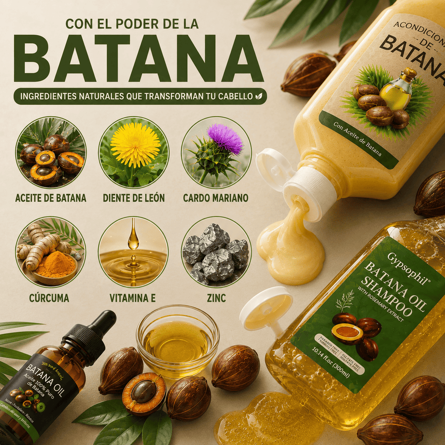 Combo Aceite, Shampoo y Acondicionador BATANA